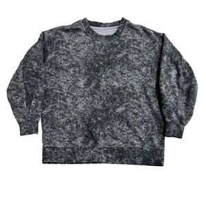 Lululemon Acid Wash Crewneck Sweatshirt Black Purple Women's M/L